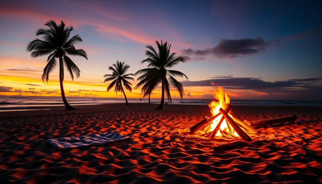 beach bonfires