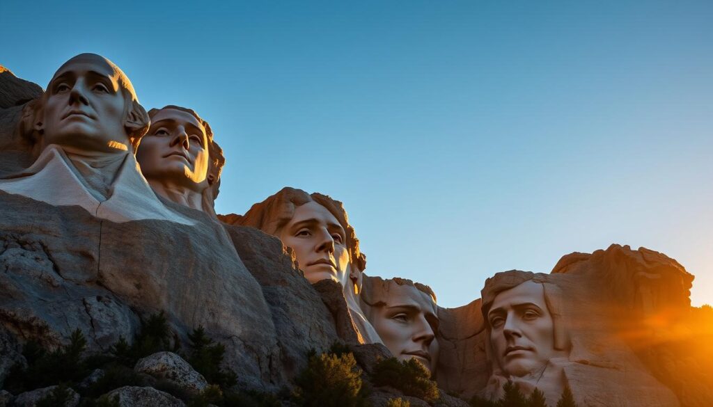 Mount Rushmore Presidents Carved in Granite